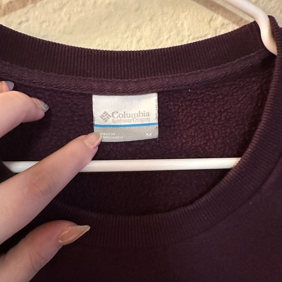 EUC Columbia Plum Purple Pullover Logo Sweatshirt - Womens Medium - Picture 2 of 7